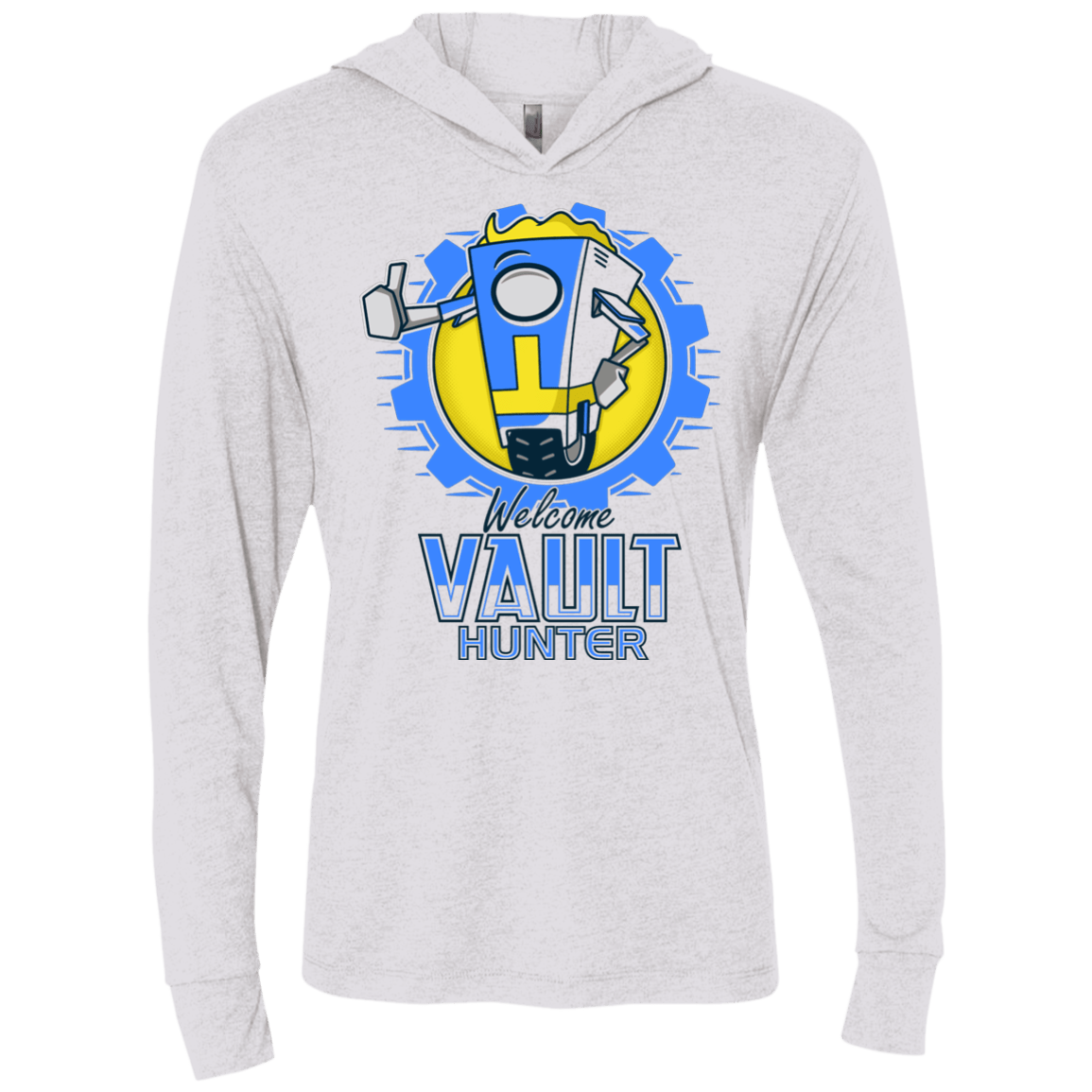 T-Shirts Heather White / X-Small Welcome Vault Hunter Triblend Long Sleeve Hoodie Tee
