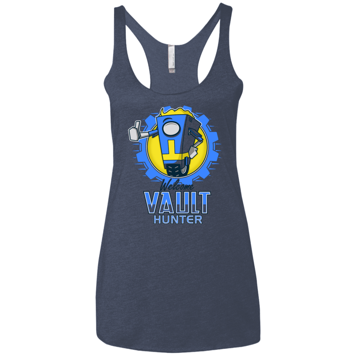 T-Shirts Vintage Navy / X-Small Welcome Vault Hunter Women's Triblend Racerback Tank