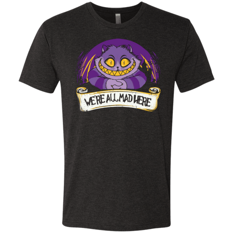 T-Shirts Vintage Black / Small Were All Mad Here Men's Triblend T-Shirt