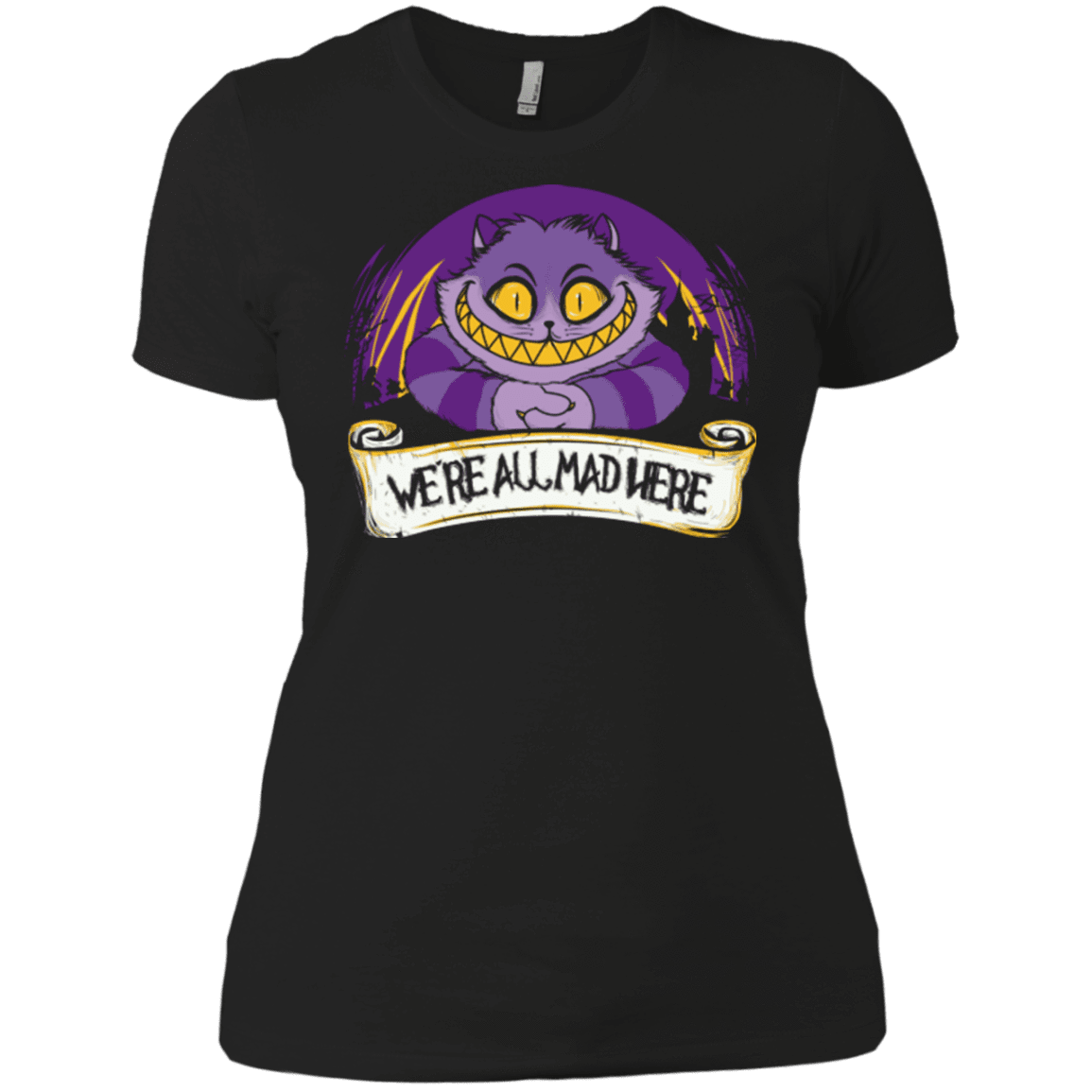 T-Shirts Black / X-Small Were All Mad Here Women's Premium T-Shirt