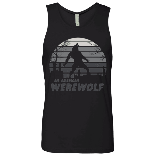 T-Shirts Black / Small Werewolf Sun Set Men's Premium Tank Top