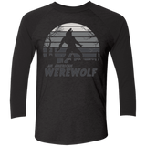 T-Shirts Vintage Black/Vintage Black / X-Small Werewolf Sun Set Men's Triblend 3/4 Sleeve