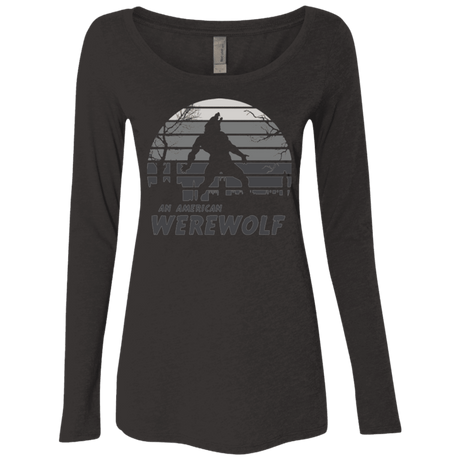 T-Shirts Vintage Black / Small Werewolf Sun Set Women's Triblend Long Sleeve Shirt