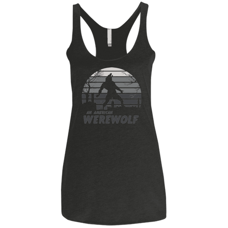 T-Shirts Vintage Black / X-Small Werewolf Sun Set Women's Triblend Racerback Tank