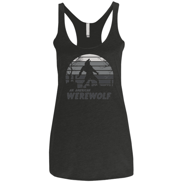 T-Shirts Vintage Black / X-Small Werewolf Sun Set Women's Triblend Racerback Tank