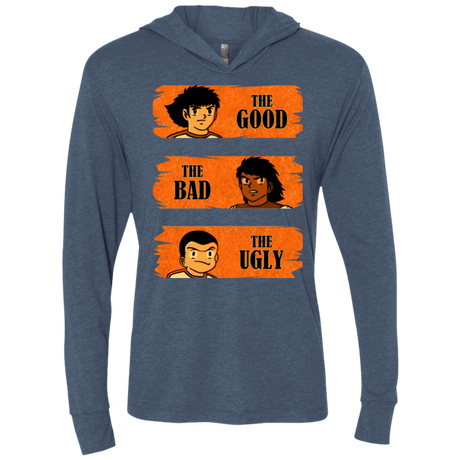 T-Shirts Indigo / X-Small Western captains Triblend Long Sleeve Hoodie Tee