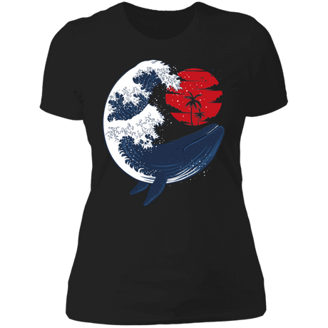 T-Shirts Black / X-Small Whale Wave Women's Premium T-Shirt
