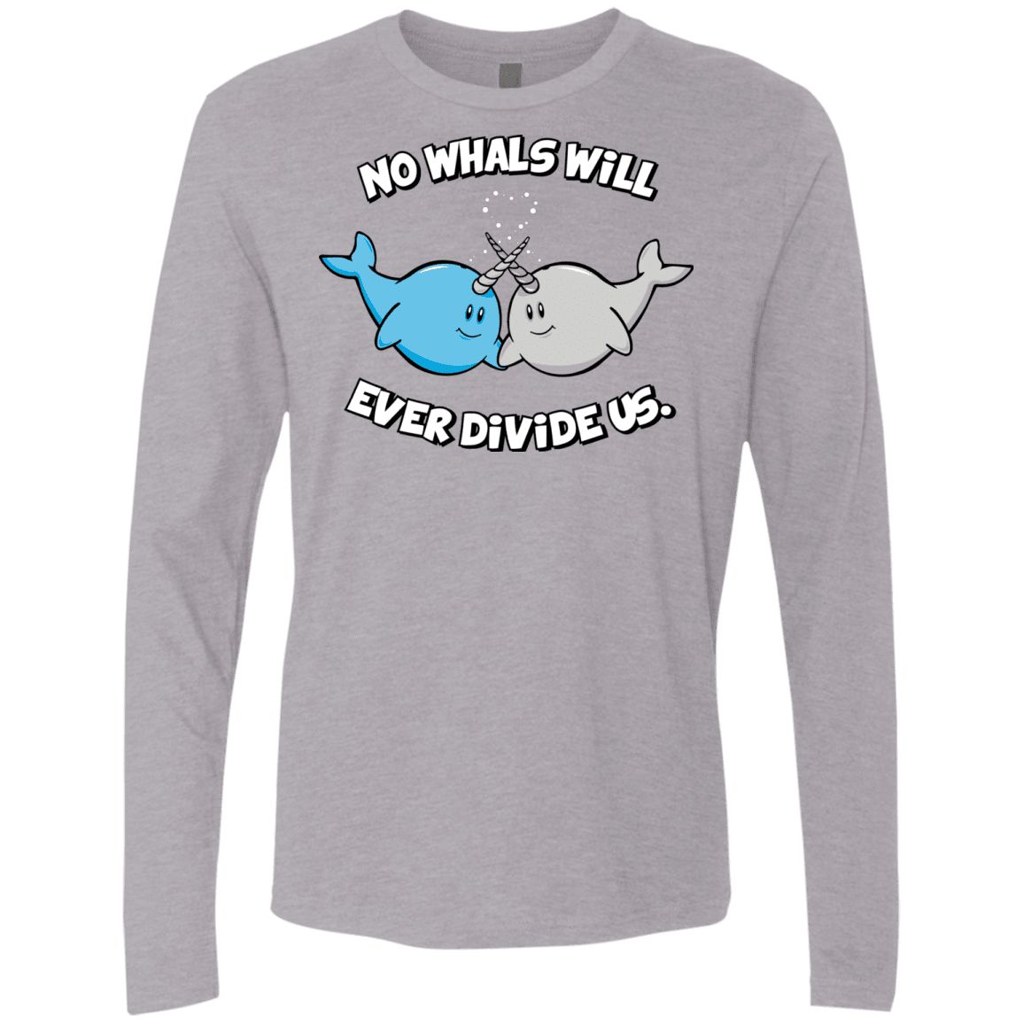 T-Shirts Heather Grey / Small Whals Men's Premium Long Sleeve