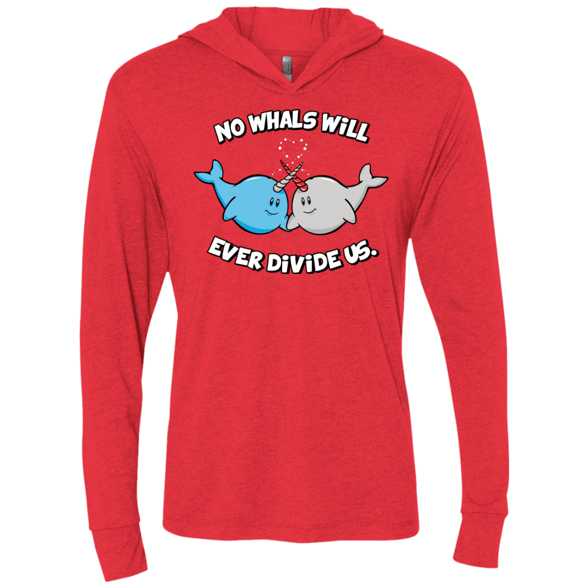 T-Shirts Vintage Red / X-Small Whals Triblend Long Sleeve Hoodie Tee