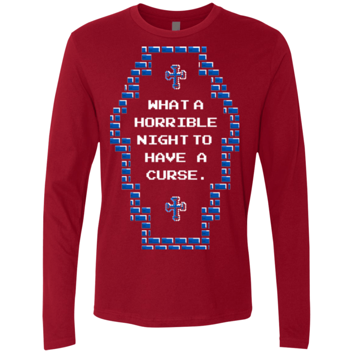 T-Shirts Cardinal / Small What a Horrible Night Men's Premium Long Sleeve