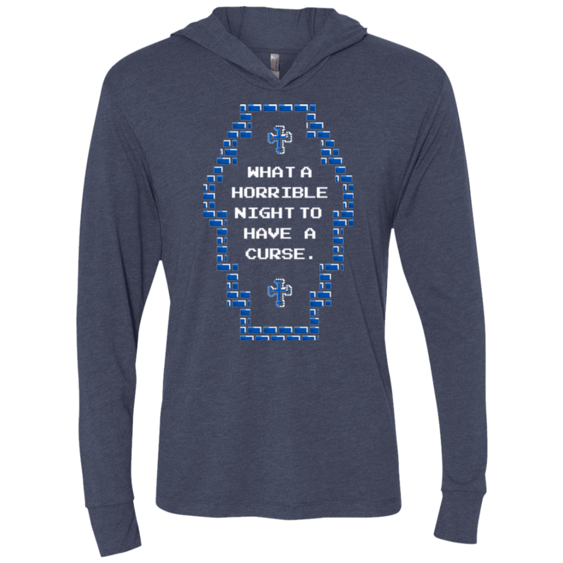 T-Shirts Vintage Navy / X-Small What a Horrible Night Triblend Long Sleeve Hoodie Tee