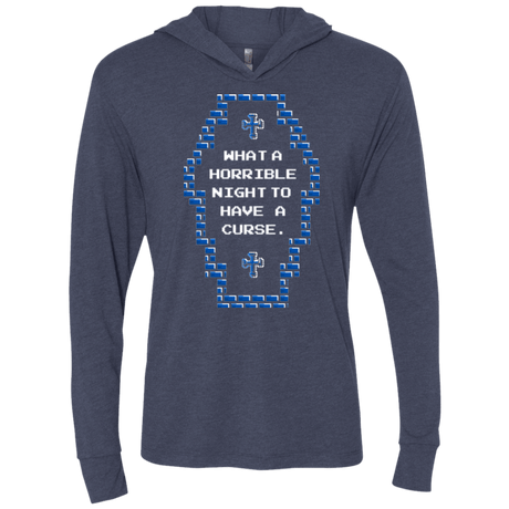 T-Shirts Vintage Navy / X-Small What a Horrible Night Triblend Long Sleeve Hoodie Tee