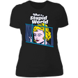 T-Shirts Black / X-Small What A Stupid World Women's Premium T-Shirt