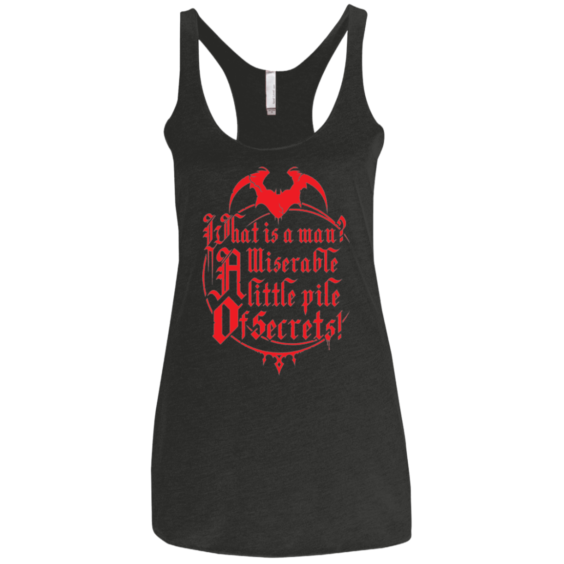 T-Shirts Vintage Black / X-Small What Is A Man Women's Triblend Racerback Tank