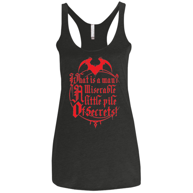 T-Shirts Vintage Black / X-Small What Is A Man Women's Triblend Racerback Tank