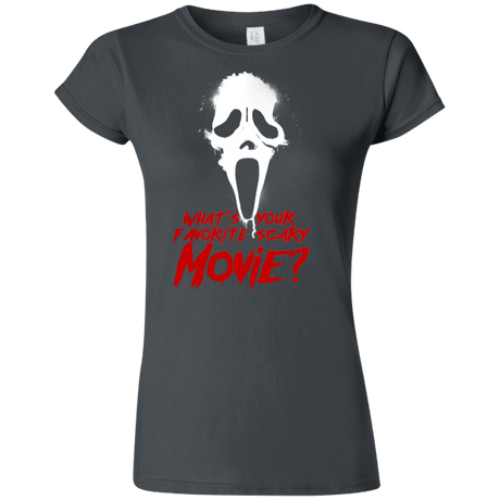 T-Shirts Charcoal / S What's Your Favorite Scary Movie Junior Slimmer-Fit T-Shirt