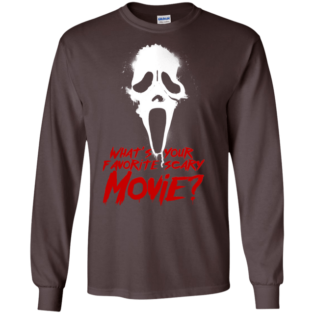 T-Shirts Dark Chocolate / S What's Your Favorite Scary Movie Men's Long Sleeve T-Shirt