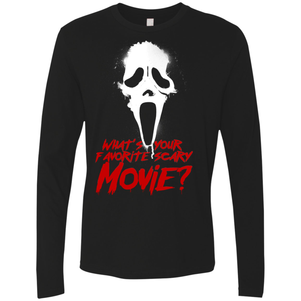 T-Shirts Black / S What's Your Favorite Scary Movie Men's Premium Long Sleeve