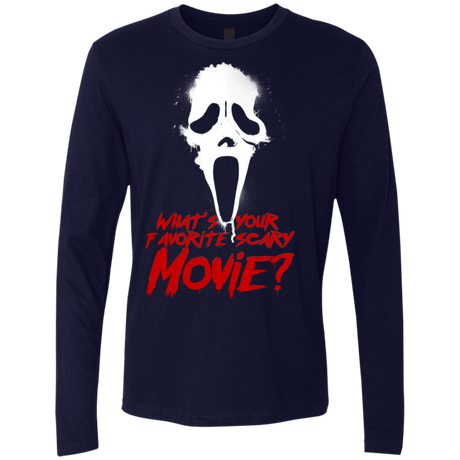 T-Shirts Midnight Navy / S What's Your Favorite Scary Movie Men's Premium Long Sleeve