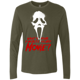 T-Shirts Military Green / S What's Your Favorite Scary Movie Men's Premium Long Sleeve