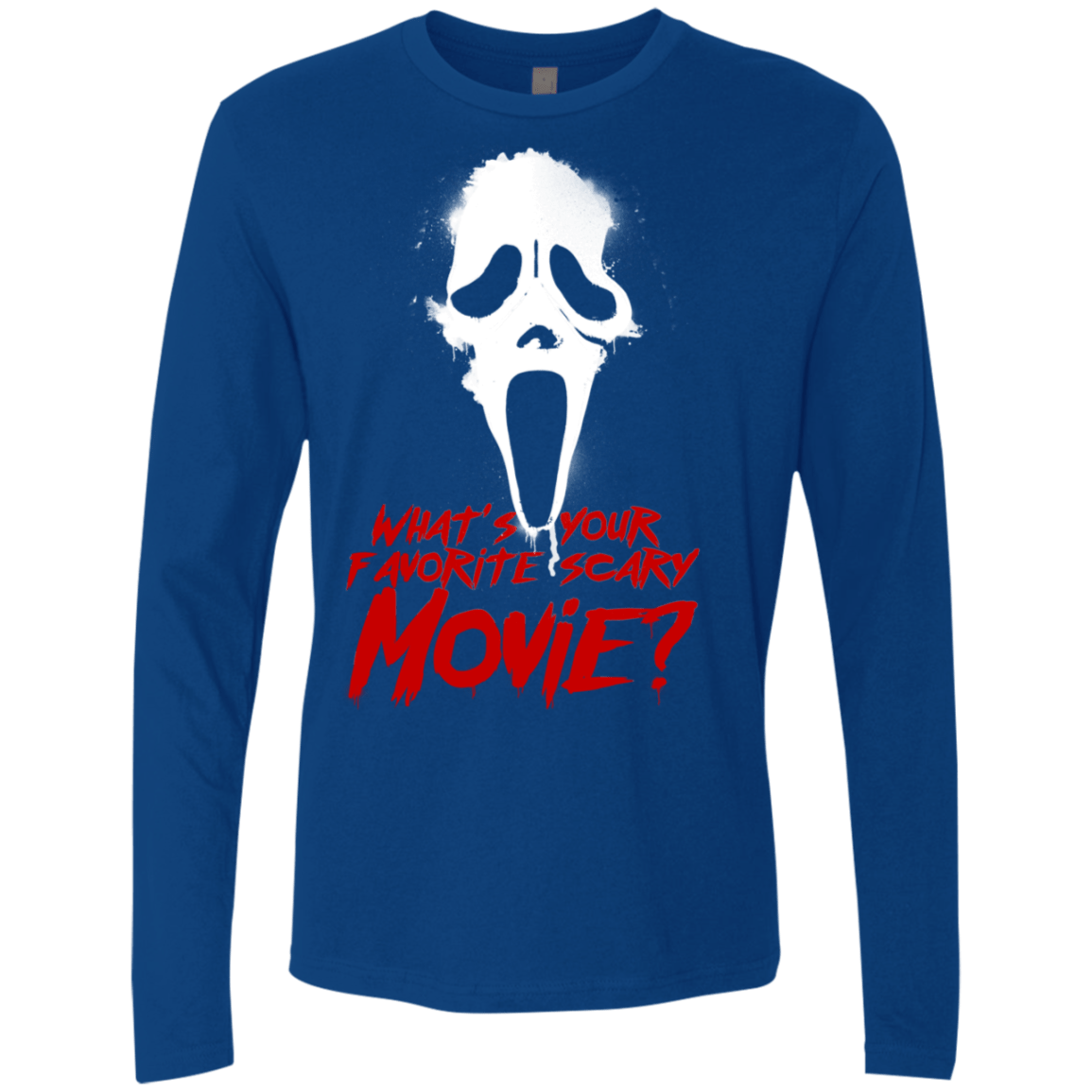 T-Shirts Royal / S What's Your Favorite Scary Movie Men's Premium Long Sleeve