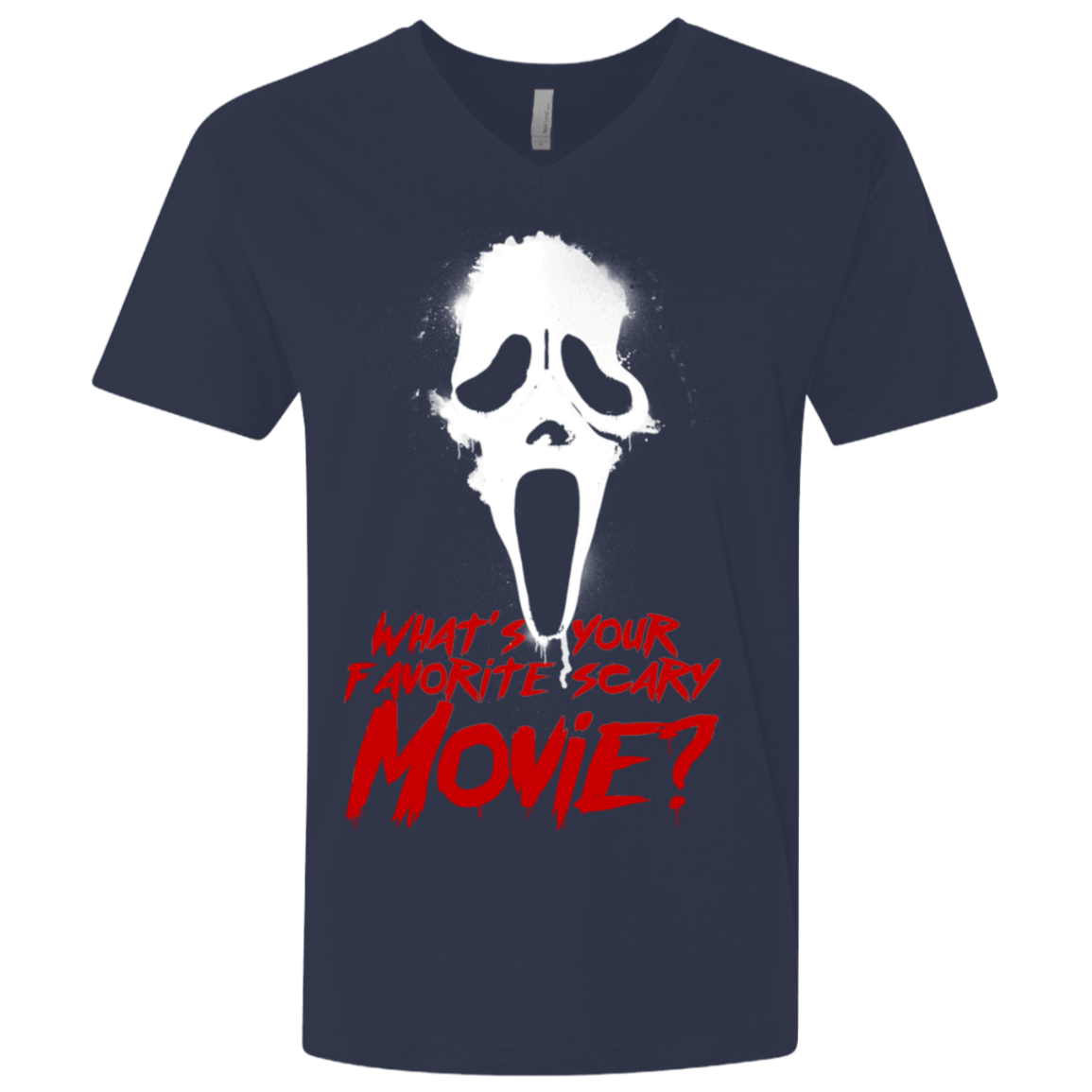 T-Shirts Midnight Navy / X-Small What's Your Favorite Scary Movie Men's Premium V-Neck