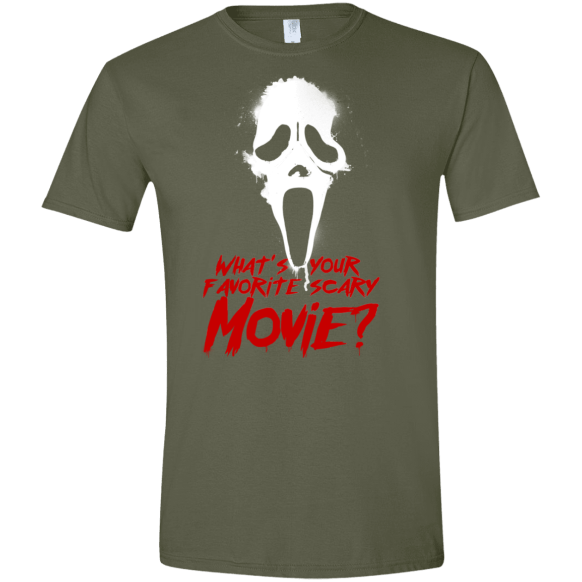 T-Shirts Military Green / S What's Your Favorite Scary Movie Men's Semi-Fitted Softstyle