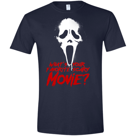 T-Shirts Navy / X-Small What's Your Favorite Scary Movie Men's Semi-Fitted Softstyle