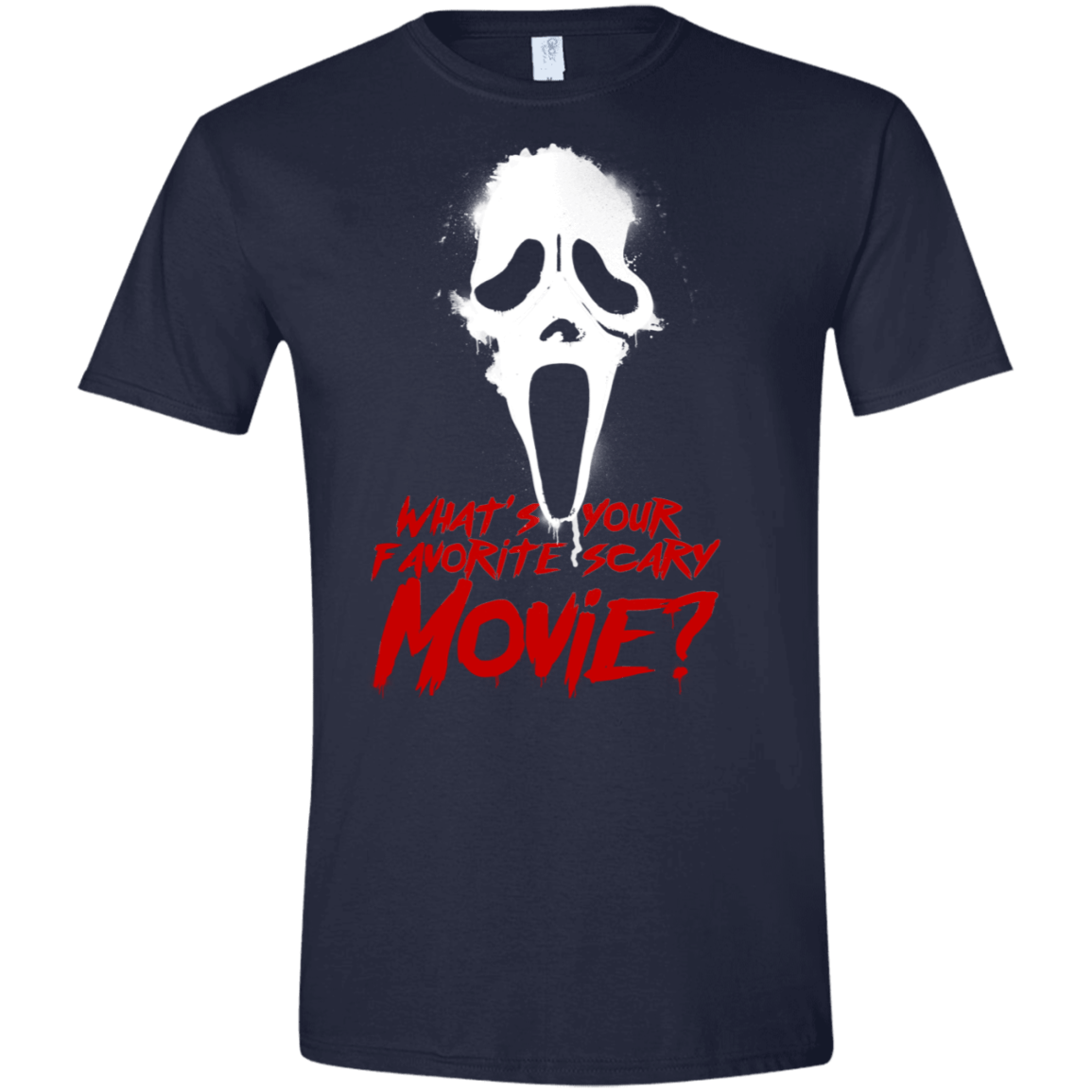 T-Shirts Navy / X-Small What's Your Favorite Scary Movie Men's Semi-Fitted Softstyle