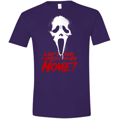 T-Shirts Purple / S What's Your Favorite Scary Movie Men's Semi-Fitted Softstyle