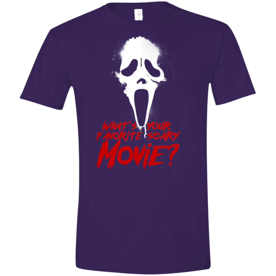 T-Shirts Purple / S What's Your Favorite Scary Movie Men's Semi-Fitted Softstyle