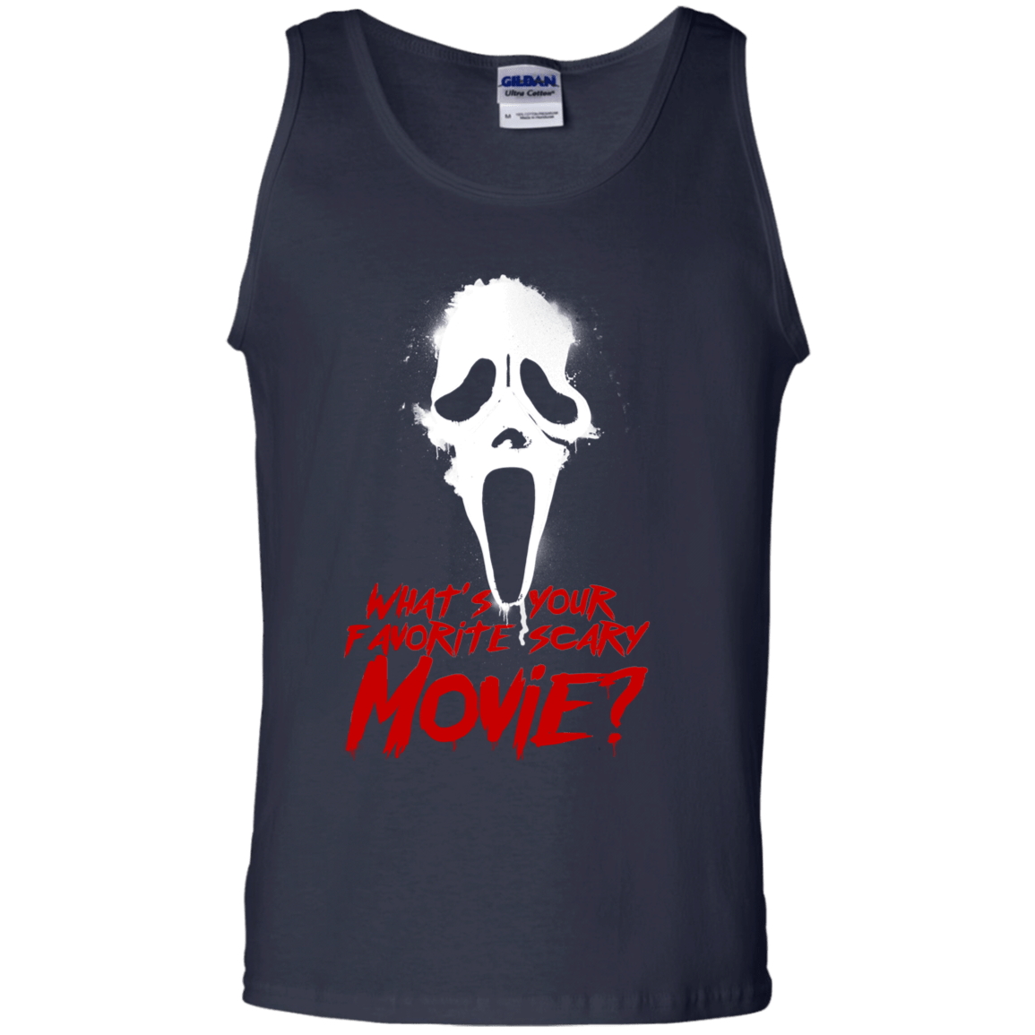 T-Shirts Navy / S What's Your Favorite Scary Movie Men's Tank Top