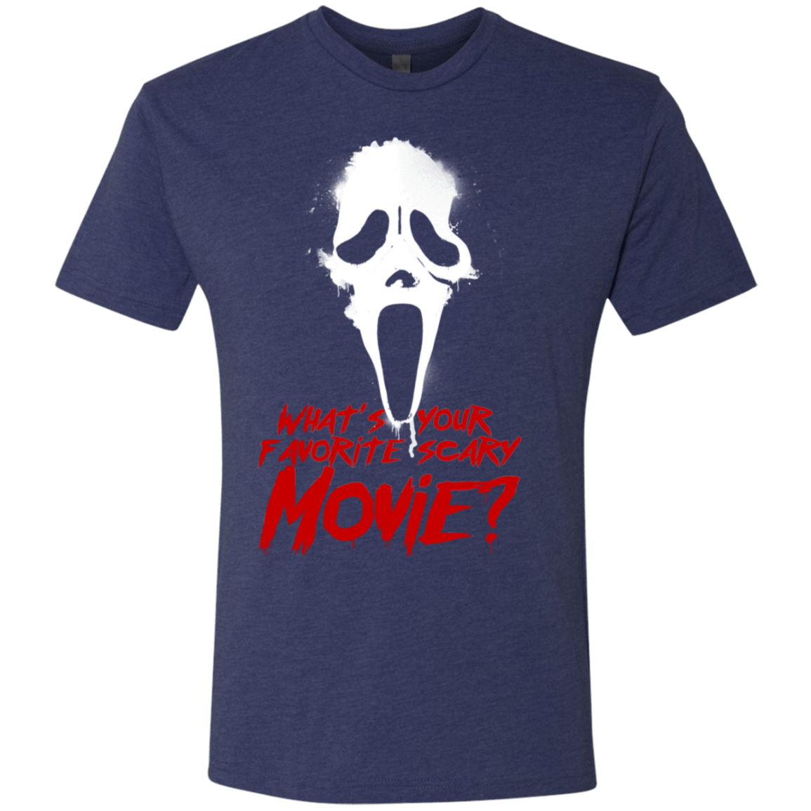 T-Shirts Vintage Navy / S What's Your Favorite Scary Movie Men's Triblend T-Shirt