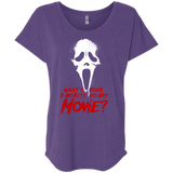 T-Shirts Purple Rush / X-Small What's Your Favorite Scary Movie Triblend Dolman Sleeve