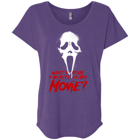 T-Shirts Purple Rush / X-Small What's Your Favorite Scary Movie Triblend Dolman Sleeve
