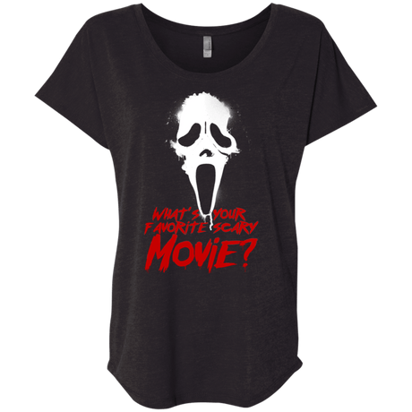 T-Shirts Vintage Black / X-Small What's Your Favorite Scary Movie Triblend Dolman Sleeve