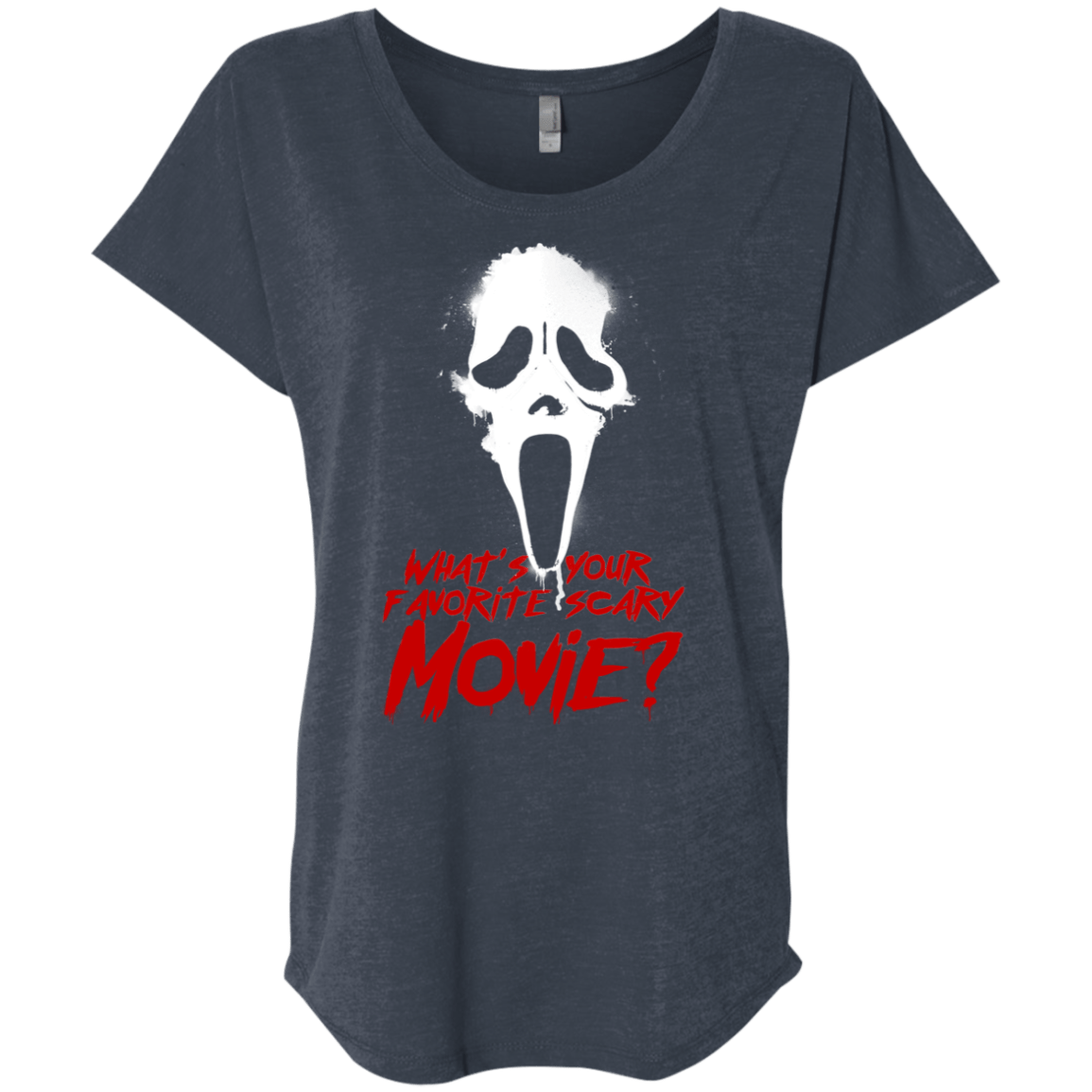 T-Shirts Vintage Navy / X-Small What's Your Favorite Scary Movie Triblend Dolman Sleeve