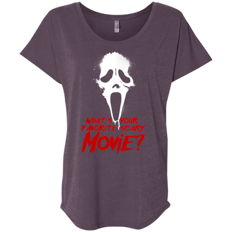 T-Shirts Vintage Purple / X-Small What's Your Favorite Scary Movie Triblend Dolman Sleeve