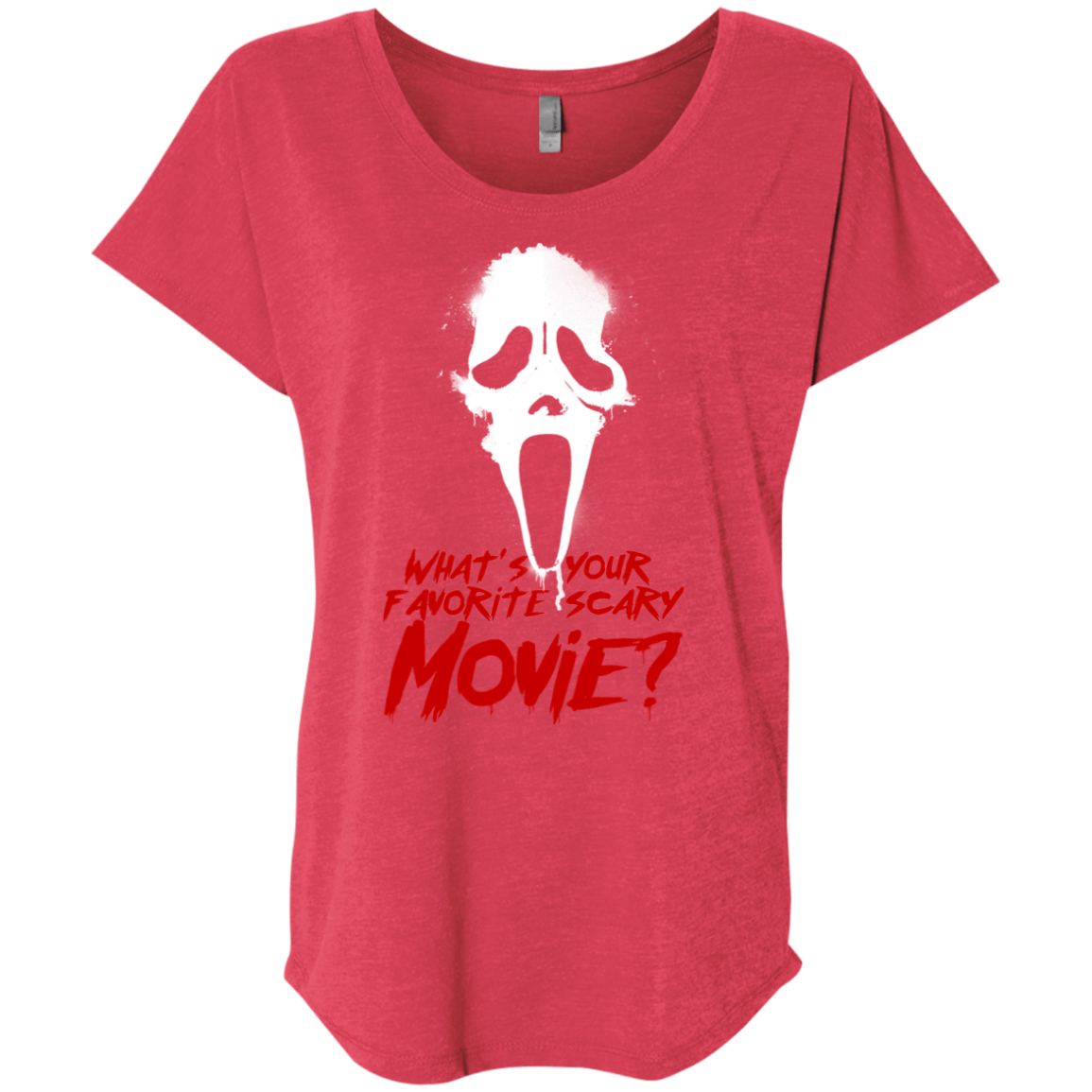 T-Shirts Vintage Red / X-Small What's Your Favorite Scary Movie Triblend Dolman Sleeve
