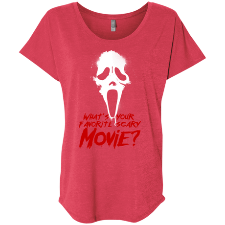 T-Shirts Vintage Red / X-Small What's Your Favorite Scary Movie Triblend Dolman Sleeve