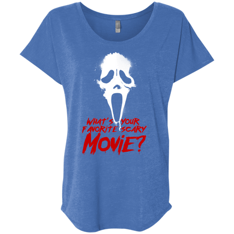 T-Shirts Vintage Royal / X-Small What's Your Favorite Scary Movie Triblend Dolman Sleeve