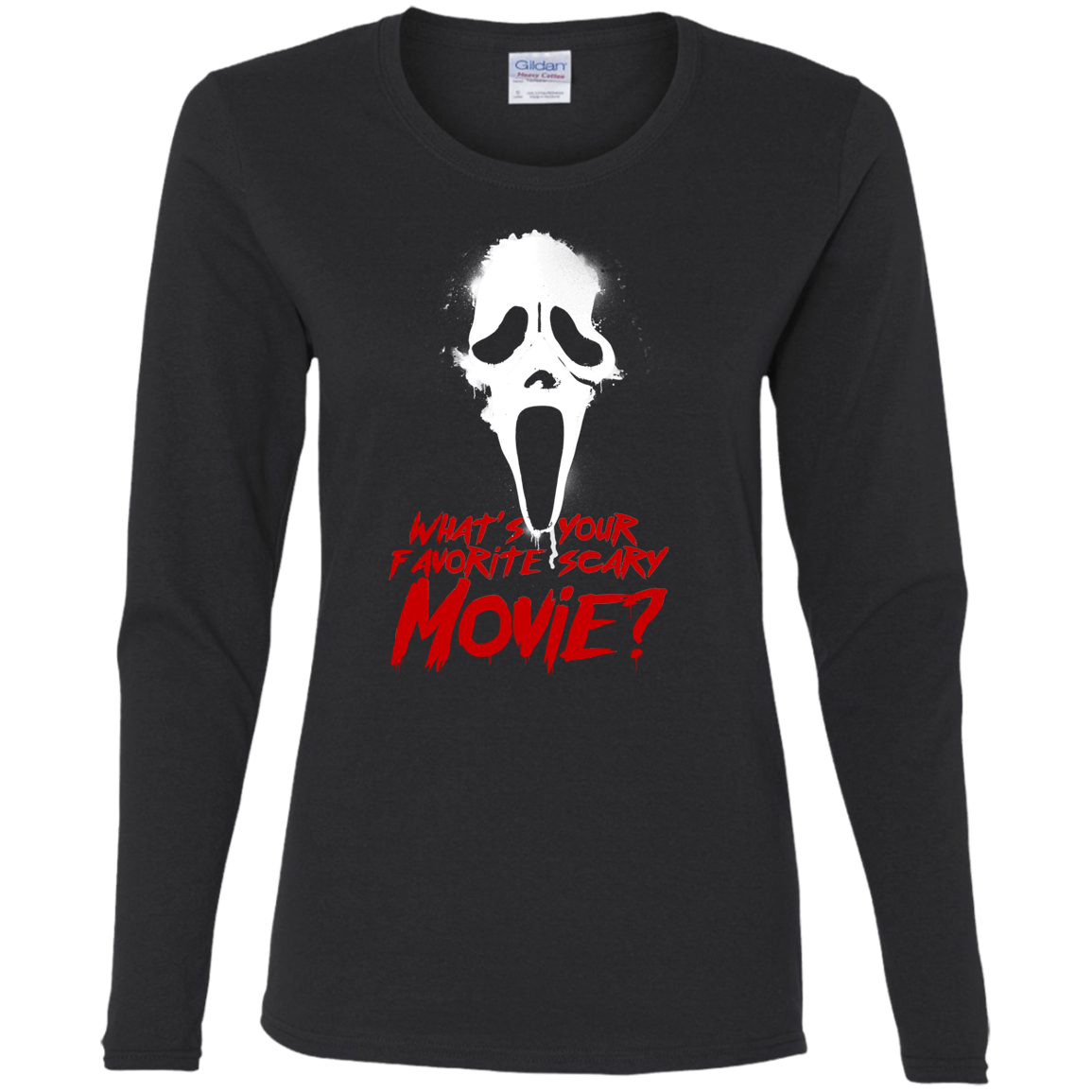 T-Shirts Black / S What's Your Favorite Scary Movie Women's Long Sleeve T-Shirt