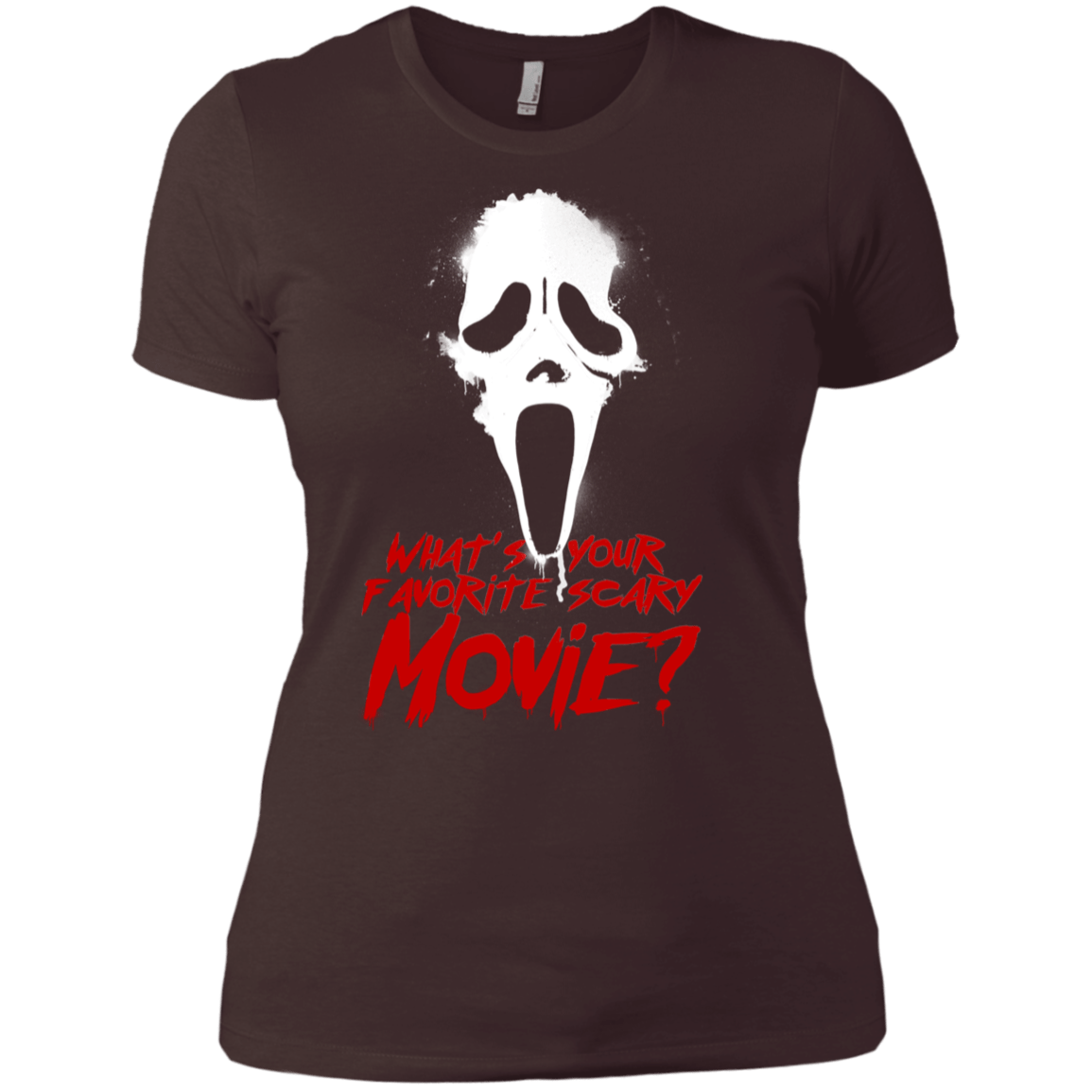 T-Shirts Dark Chocolate / X-Small What's Your Favorite Scary Movie Women's Premium T-Shirt
