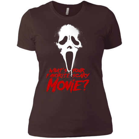 T-Shirts Dark Chocolate / X-Small What's Your Favorite Scary Movie Women's Premium T-Shirt