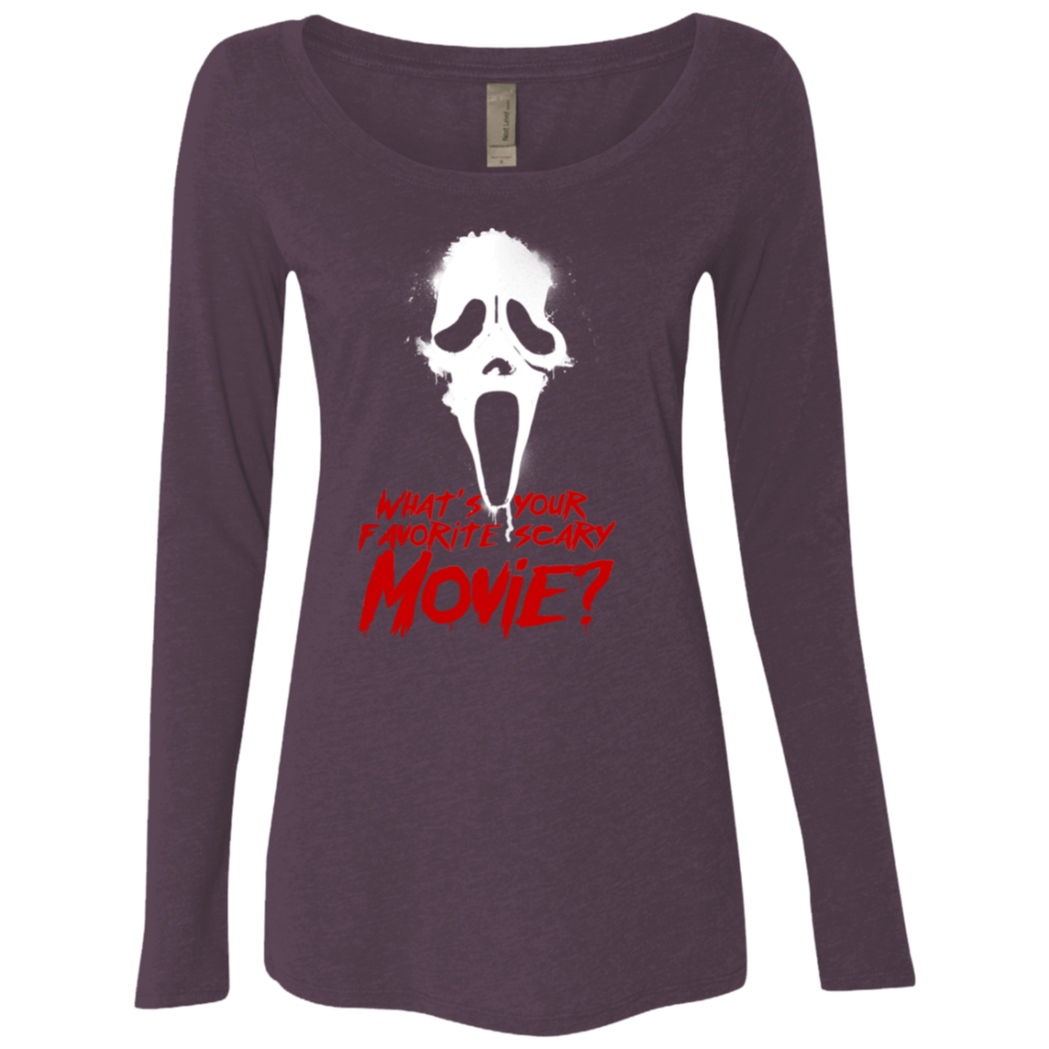 T-Shirts Vintage Purple / S What's Your Favorite Scary Movie Women's Triblend Long Sleeve Shirt