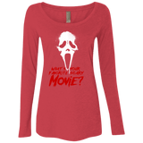 T-Shirts Vintage Red / S What's Your Favorite Scary Movie Women's Triblend Long Sleeve Shirt