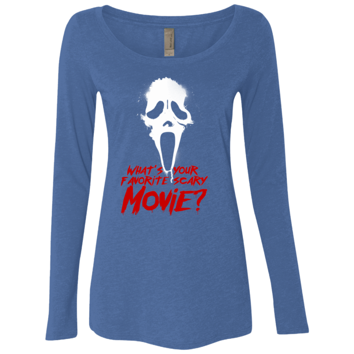 T-Shirts Vintage Royal / S What's Your Favorite Scary Movie Women's Triblend Long Sleeve Shirt