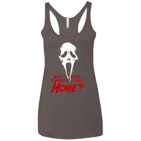 T-Shirts Macchiato / X-Small What's Your Favorite Scary Movie Women's Triblend Racerback Tank