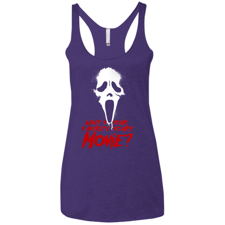 T-Shirts Purple Rush / X-Small What's Your Favorite Scary Movie Women's Triblend Racerback Tank