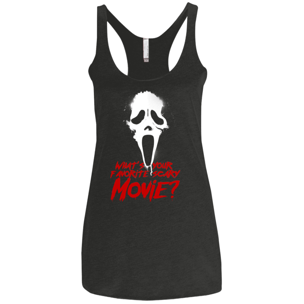 T-Shirts Vintage Black / X-Small What's Your Favorite Scary Movie Women's Triblend Racerback Tank